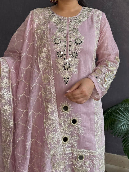 Luxurious mul cotton gotapatti sharara set