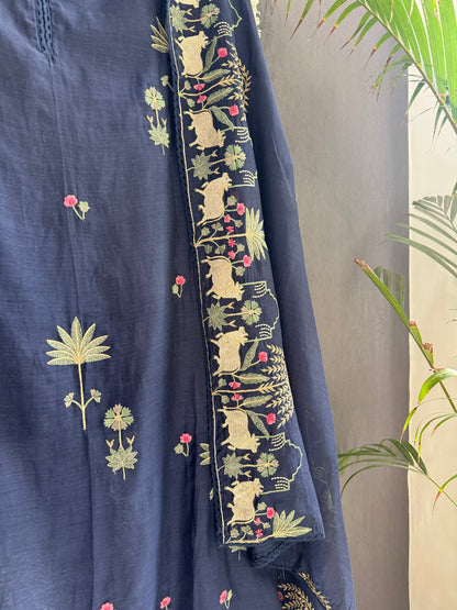 Luxurious Mul chanderi pichwai suit