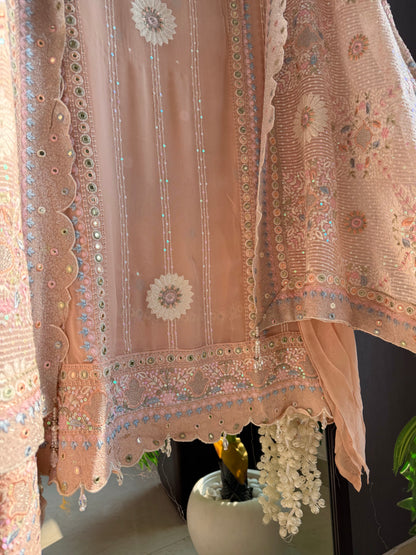 Lucknowi chikankari handwork suit