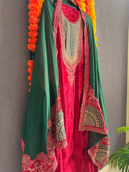 Velvet Marori Aari work suit