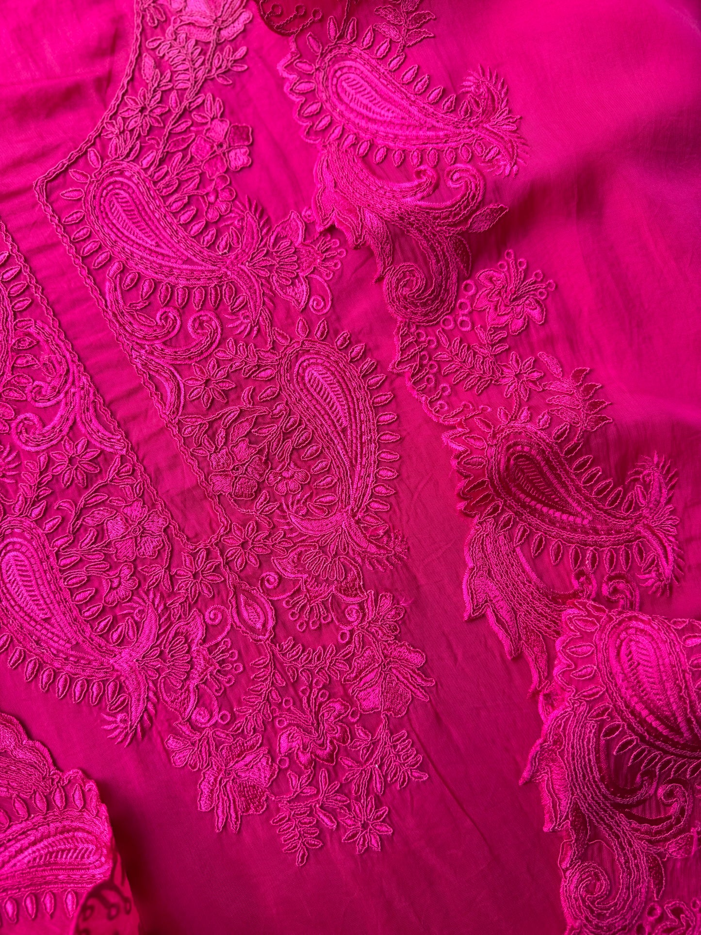 Luxurious aari work organza suit