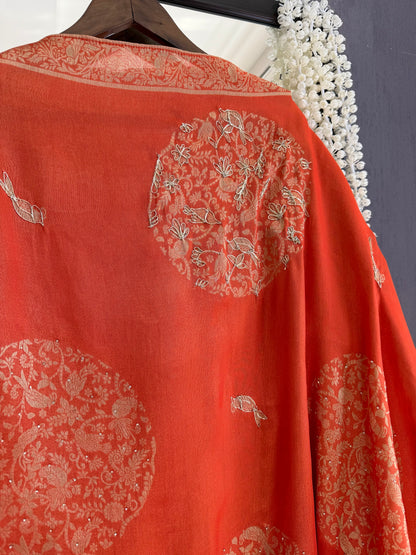 Resham Brocade Benarsi birds suit