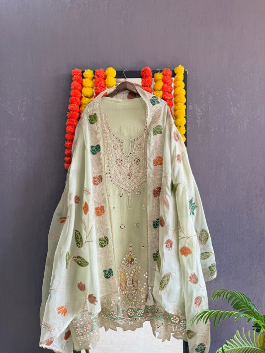 Luxurious handpainted suit