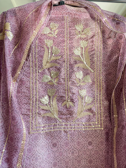 Marori aari work jacquard suit
