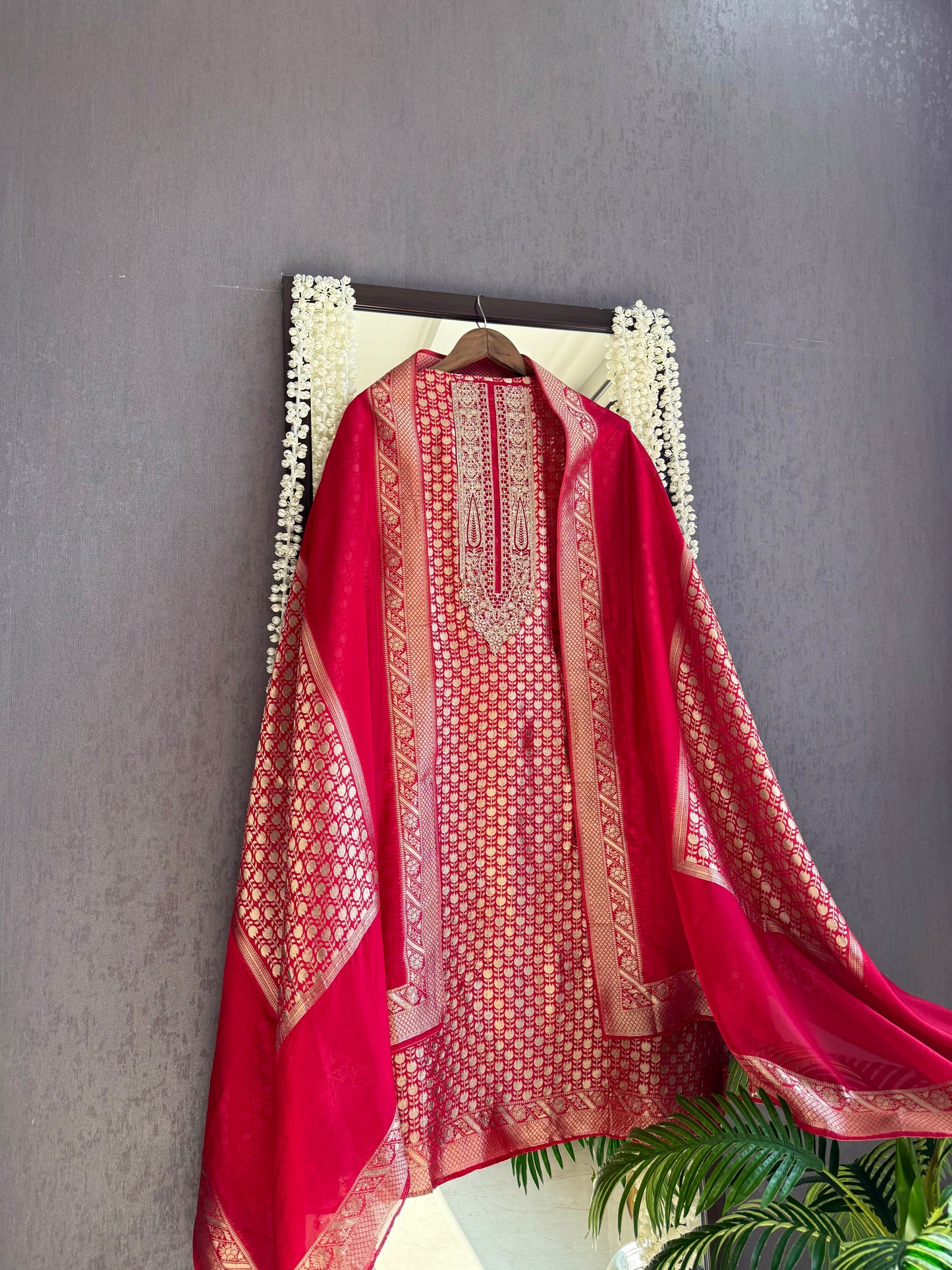 Brocade Benarsi silk suit