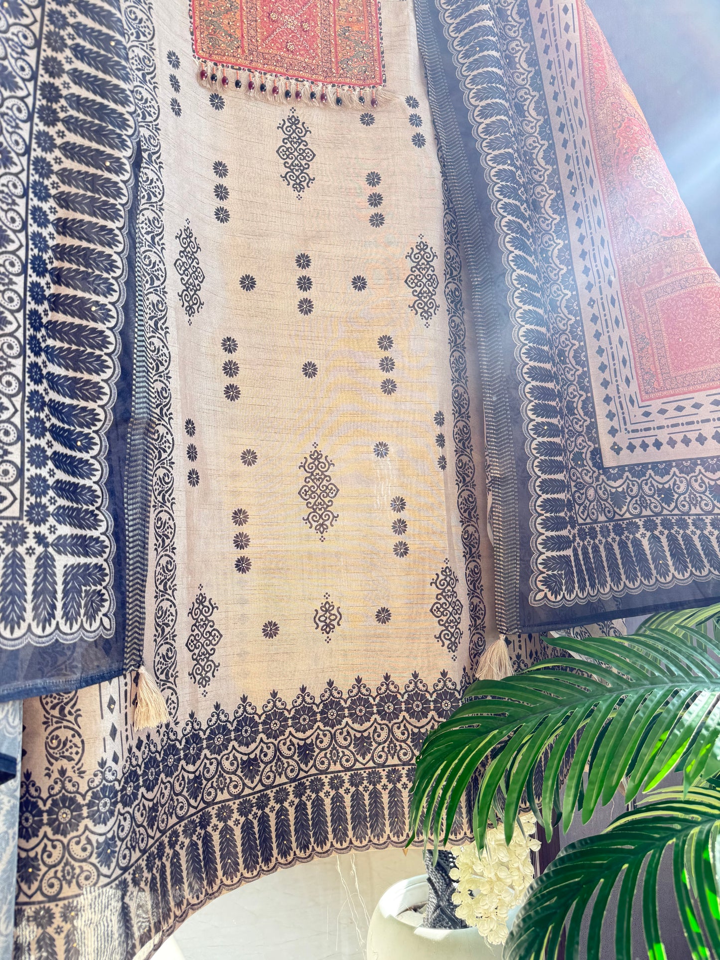 Pure Tussar silk handwork suits