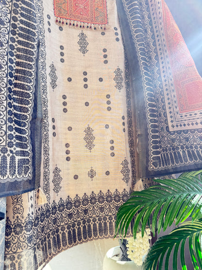 Pure Tussar silk handwork suits