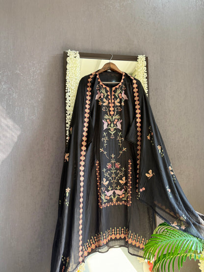Luxurious Mul chanderi butterfly suit