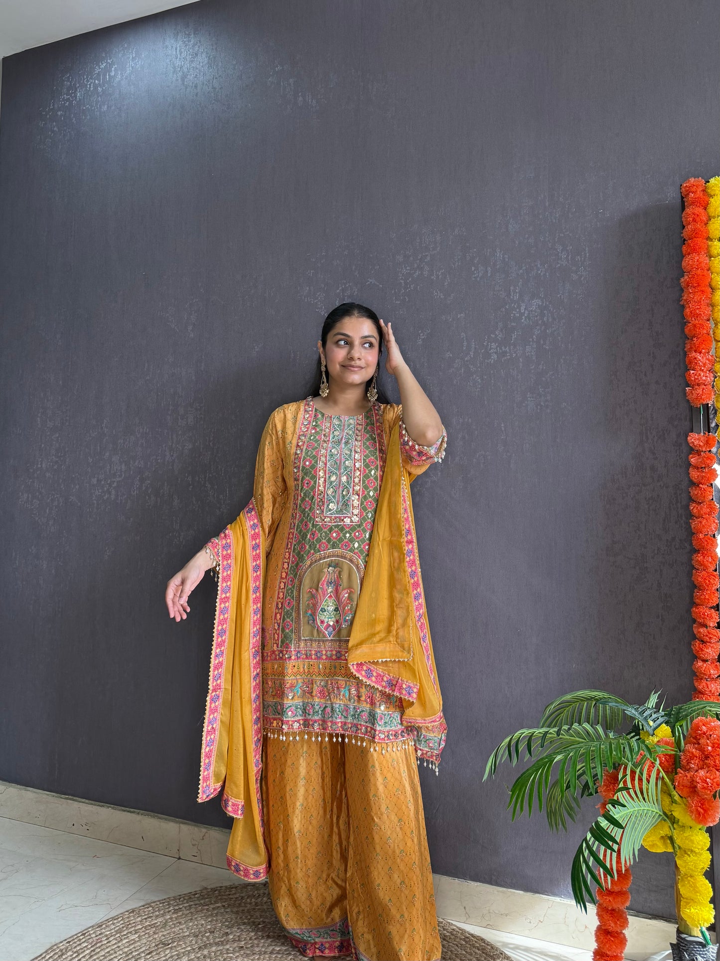 Zari embroidered Pakistani Suit