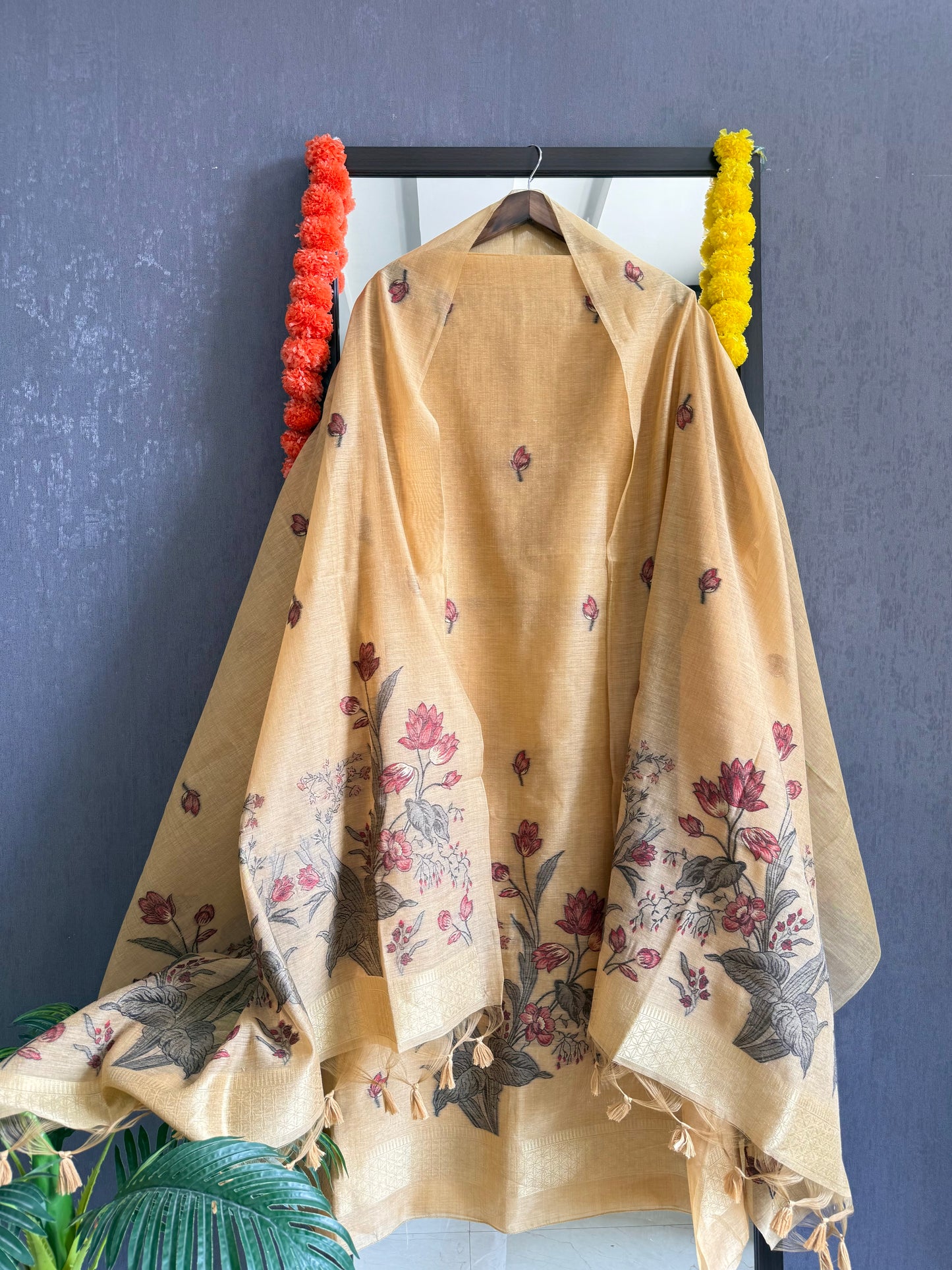 Light Chanderi Jamdani suit