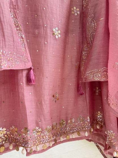 Luxurious Mul chanderi mukaish suit