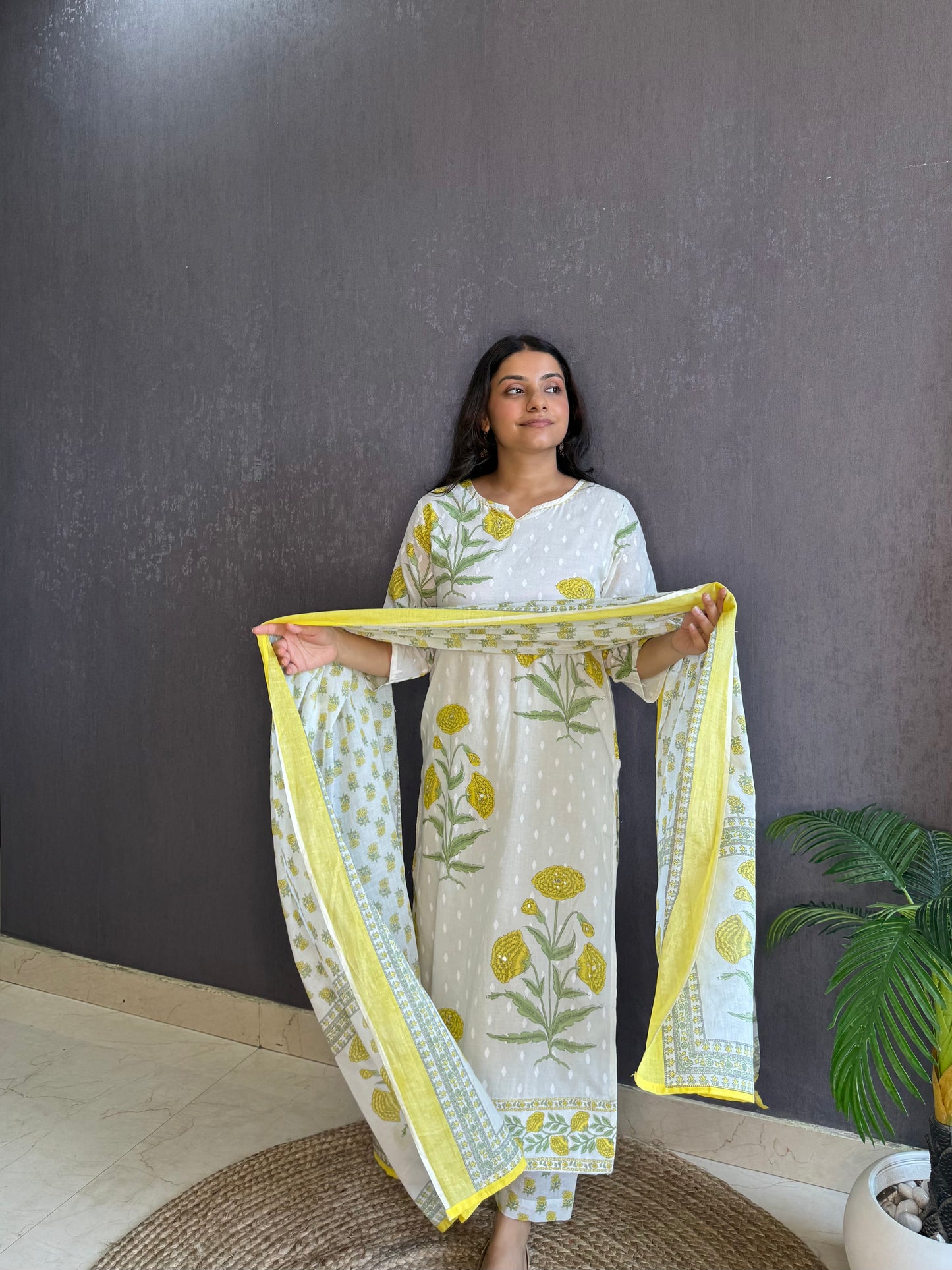 Pure cotton blockprinted kurta set