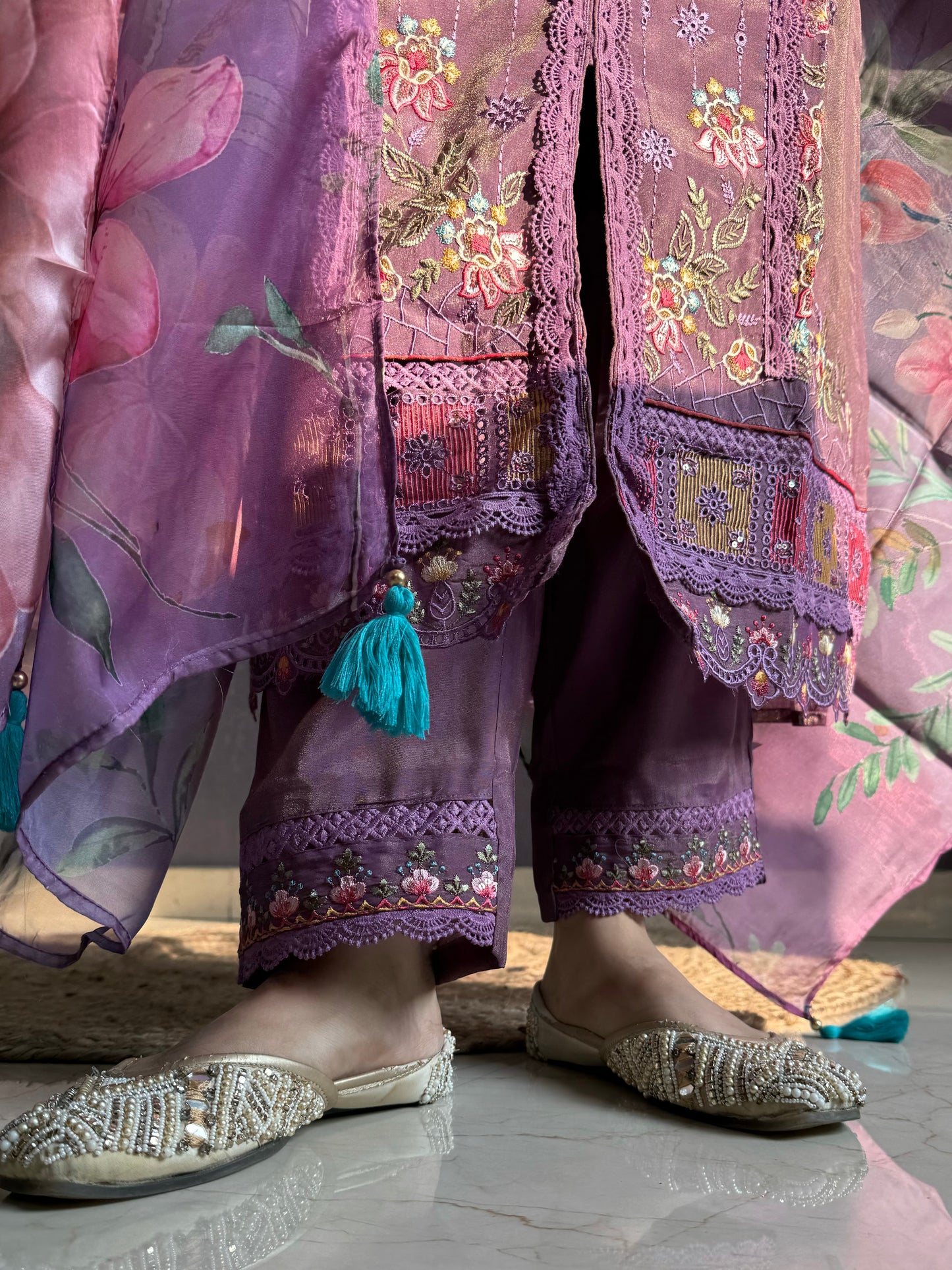 Angrakha Pakistani designer suit