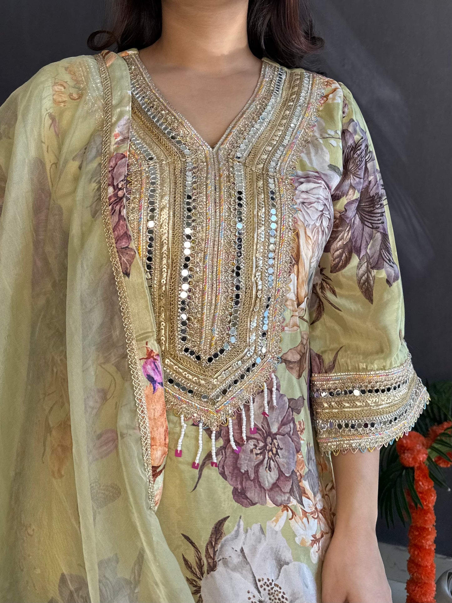 Mirrorwork Pakistani Suit