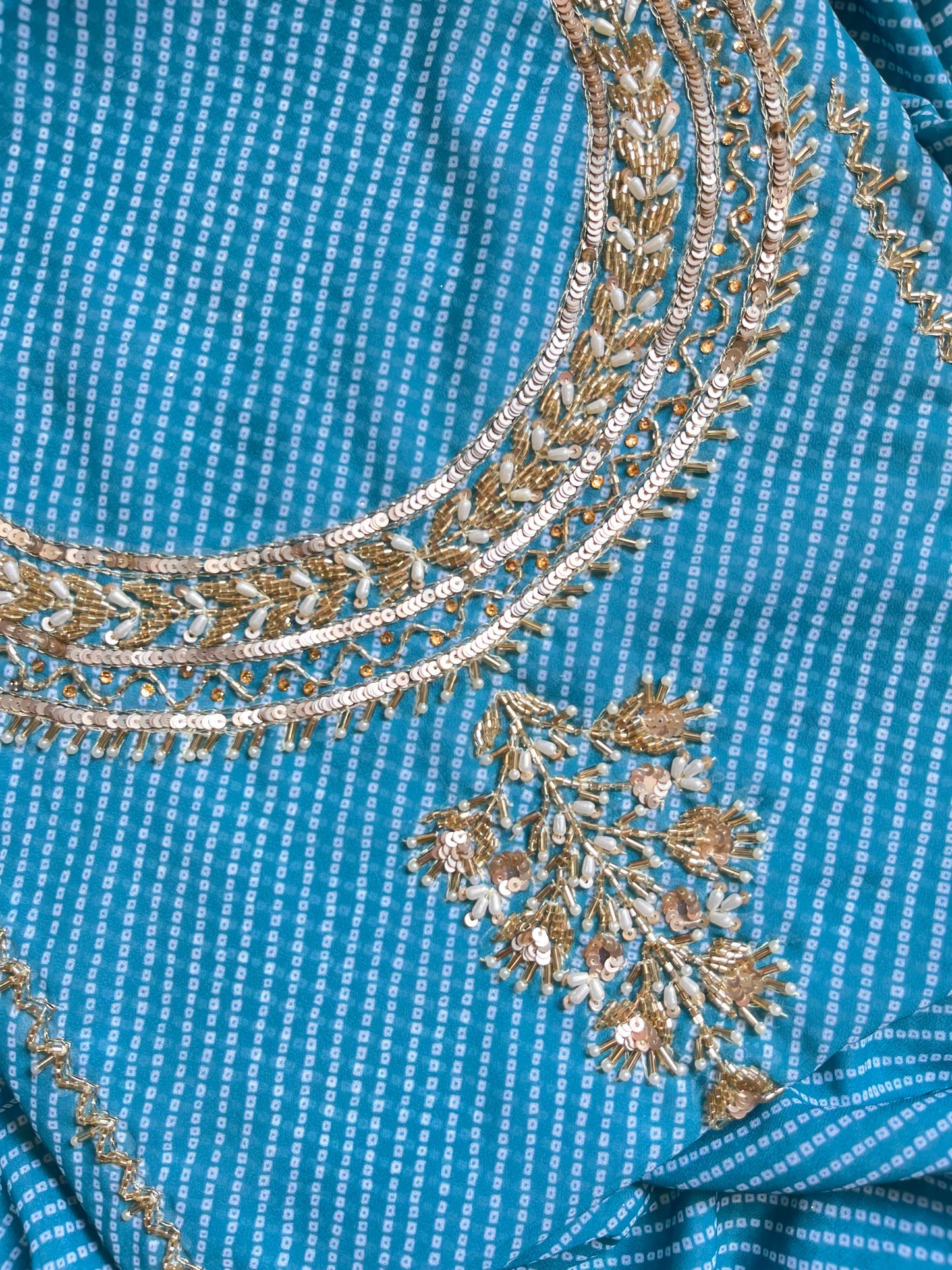 Punjabi Bandhani handwork suits