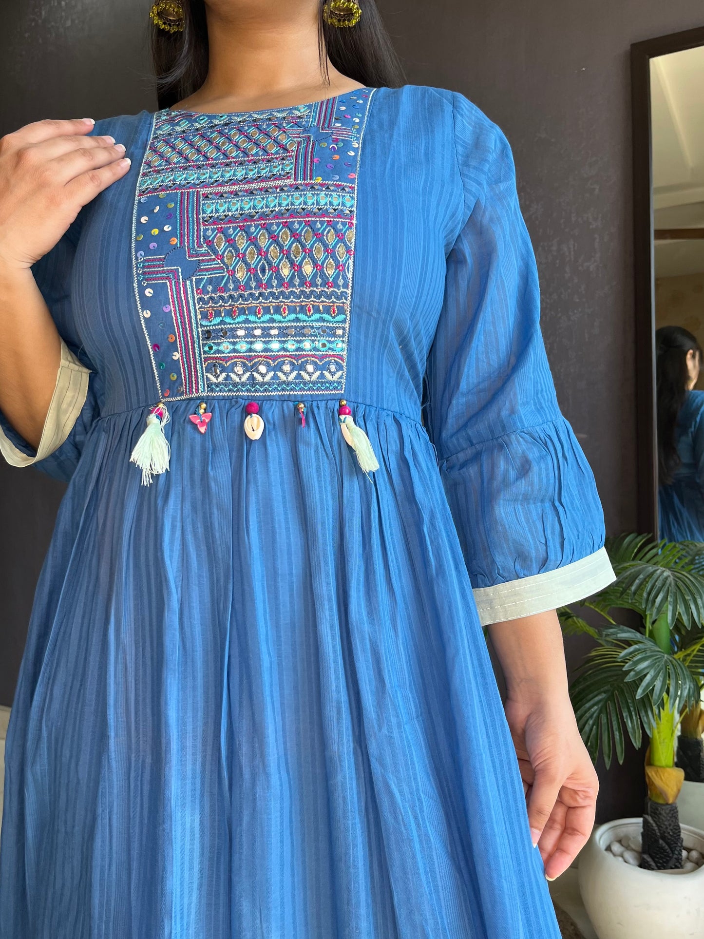 Mulmul Anarkali dress
