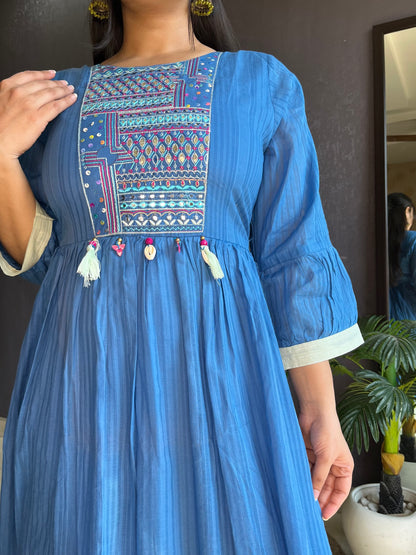 Mulmul Anarkali dress