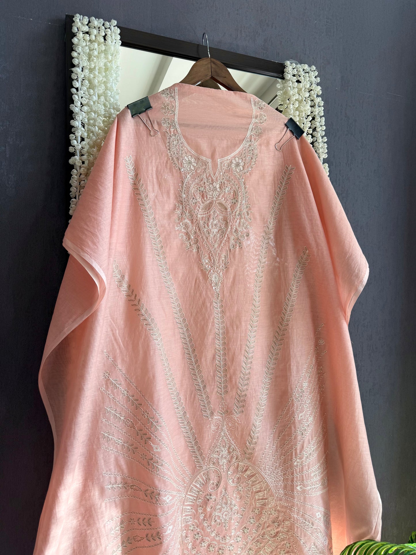 Luxurious Mul chanderi aari work suit