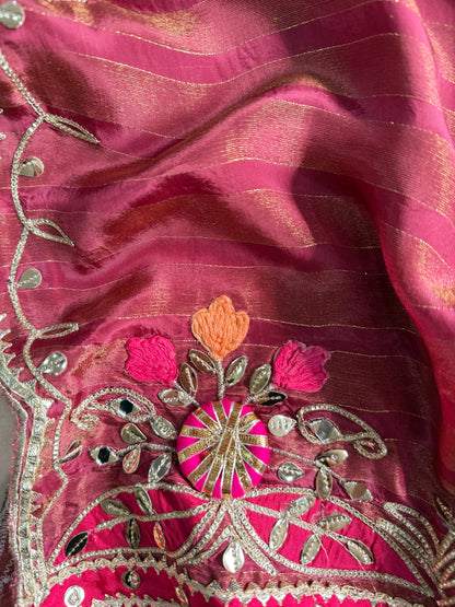 Luxurious Gotapatti Tissue silk suit