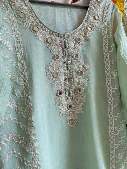 Luxurious mul cotton gotapatti sharara set