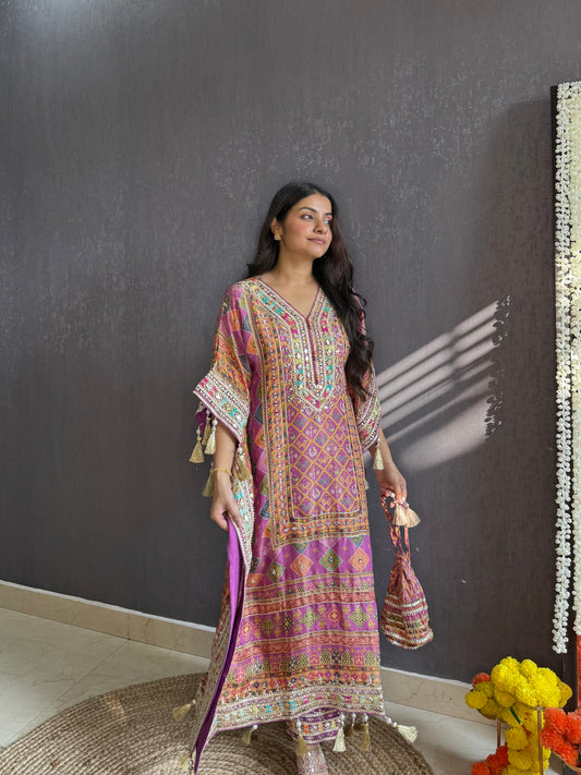 Luxurious patola kaftan set
