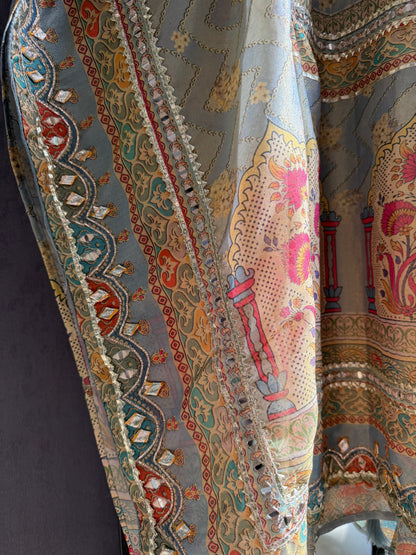 Gotapatti Tissue silk kaftan set