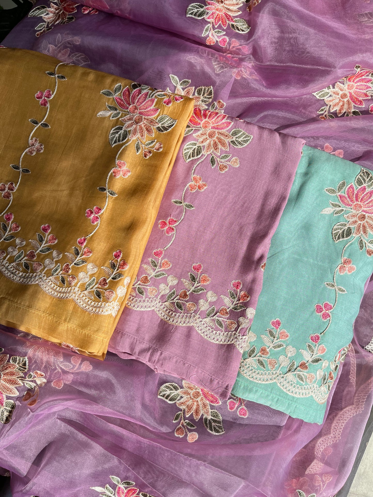 Hearts Aari work suit
