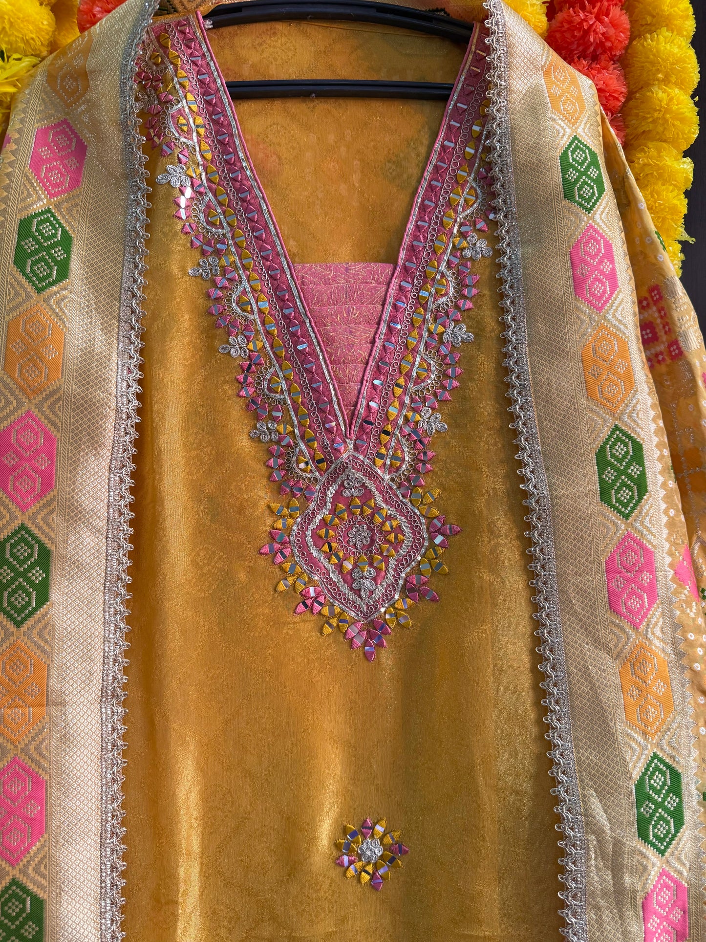 Luxurious patola kanjivaram silk suit
