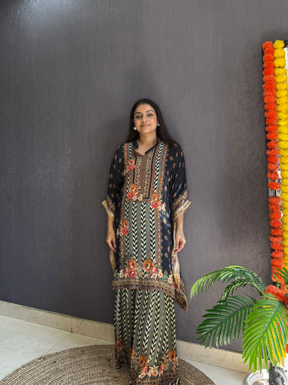 Pakistani kaftan sharara Set