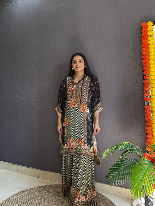 Pakistani kaftan sharara Set
