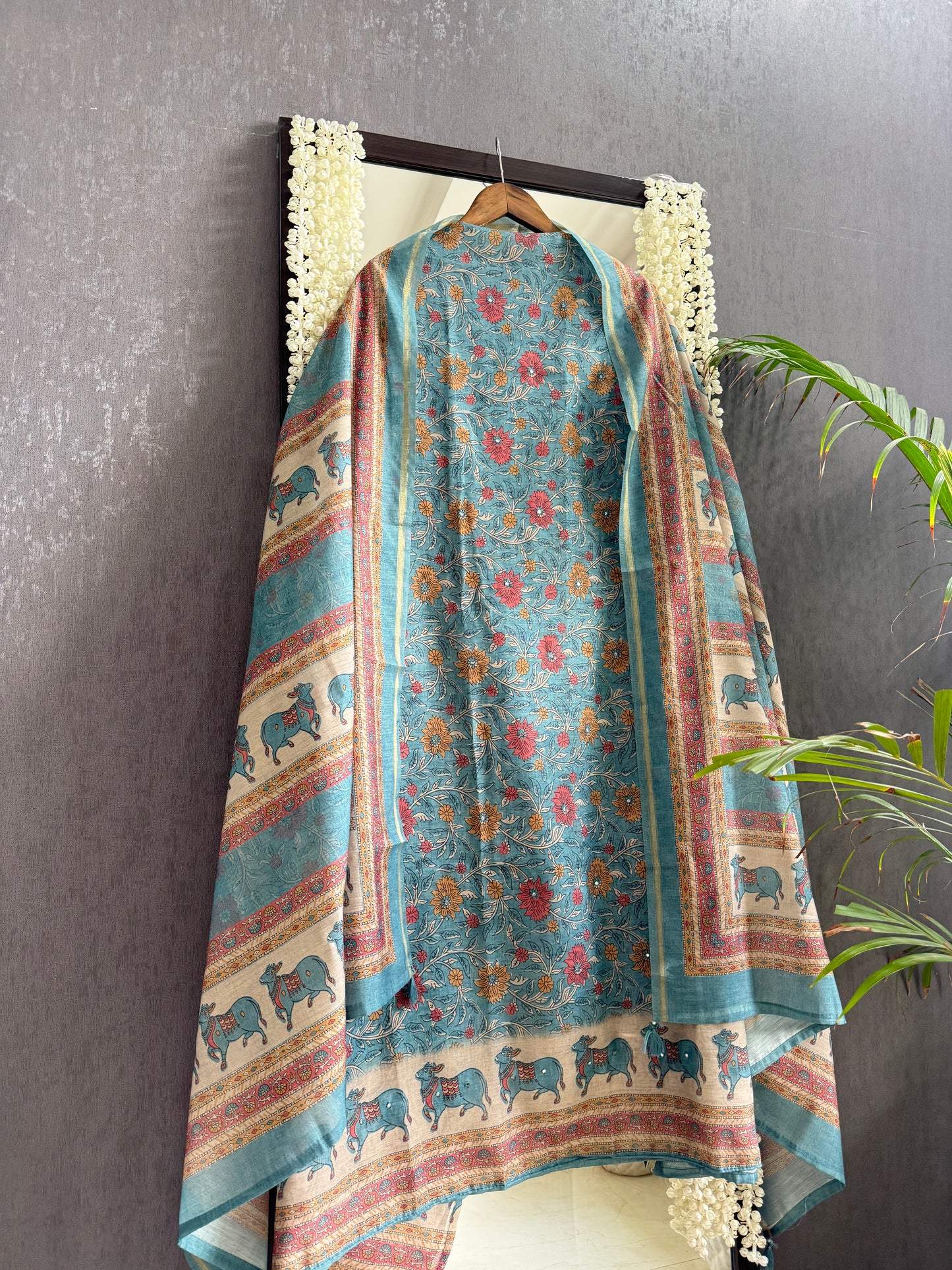 Chanderi pichwai suit
