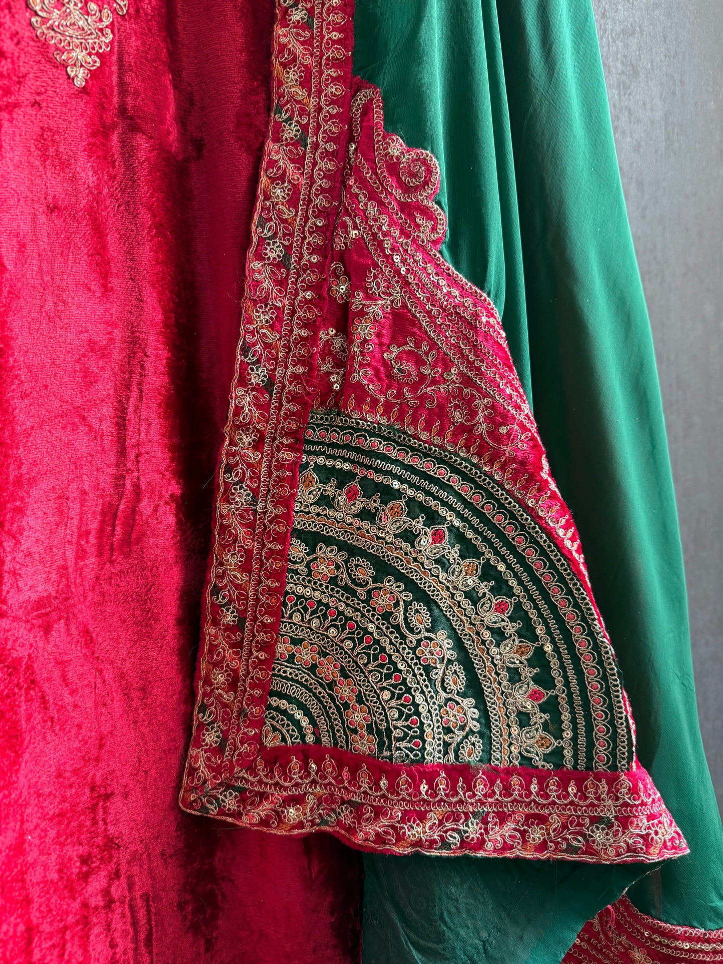 Velvet Marori Aari work suit
