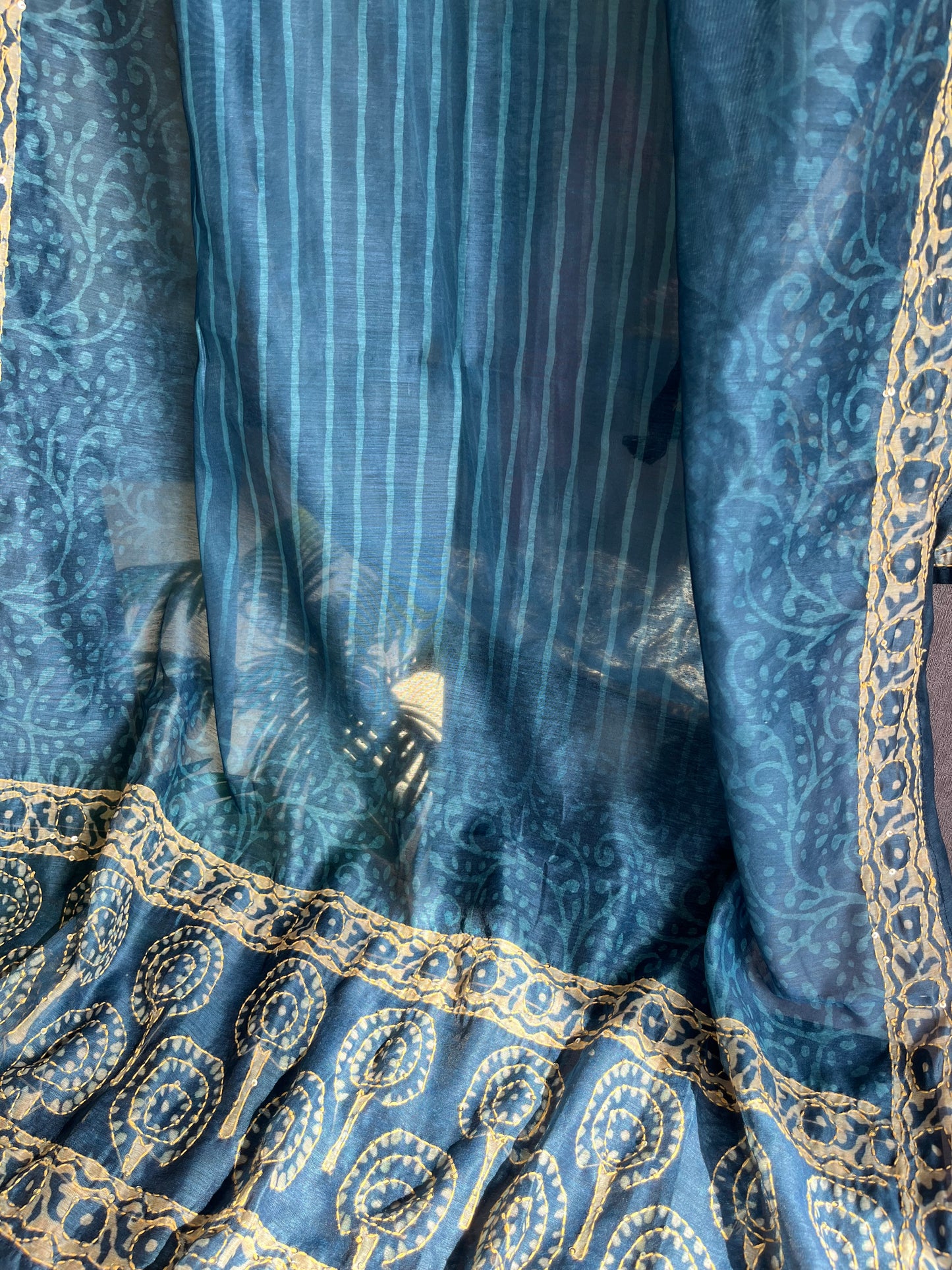 Maheshwari Kantha work Unstitched suit