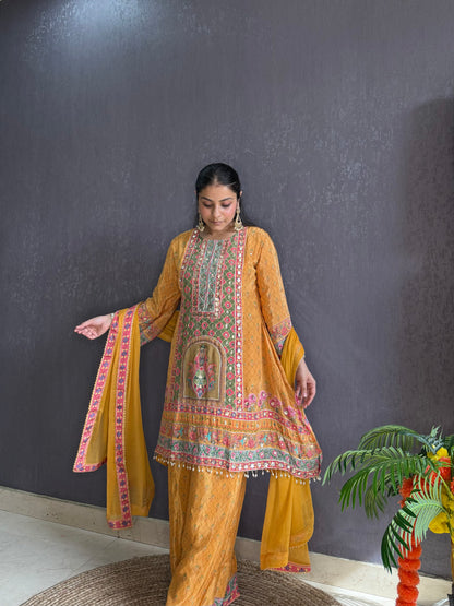 Zari embroidered Pakistani Suit