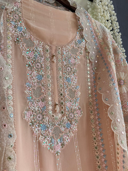 Lucknowi chikankari handwork suit