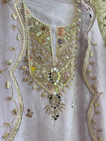 Luxurious Gotapatti Dori work Tissue silk suit
