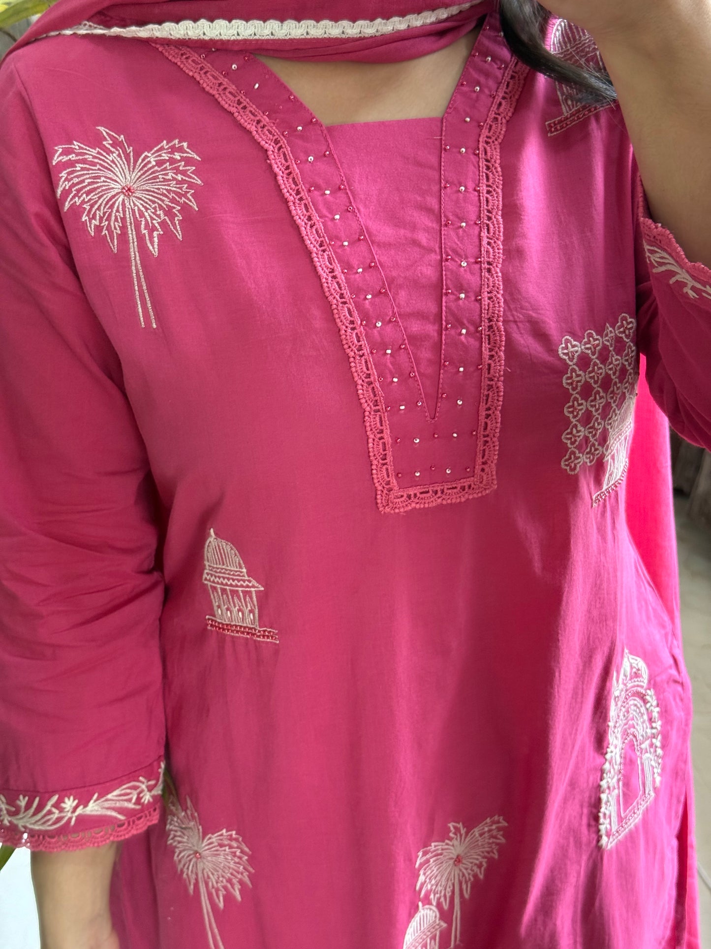 Mul cotton designer temple suit