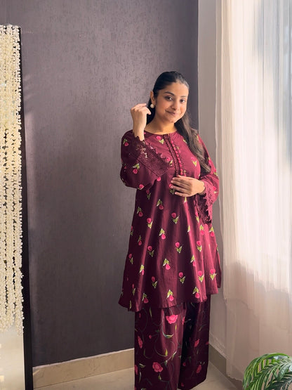 Cotton farshi coord set