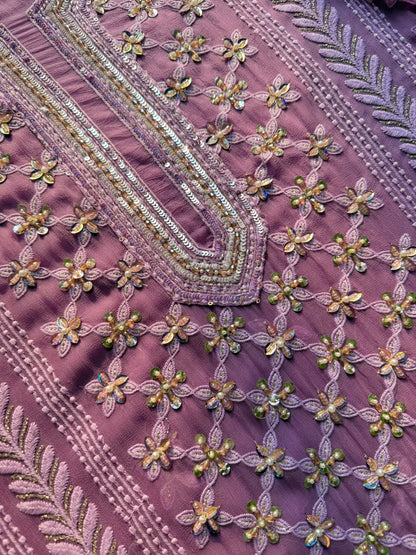 Lucknowi crystal handwork suit