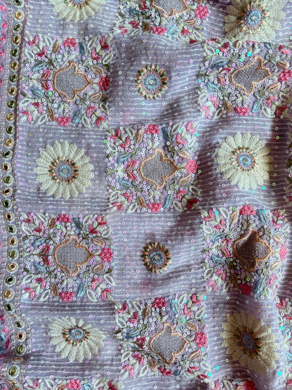 Lucknowi chikankari handwork suit