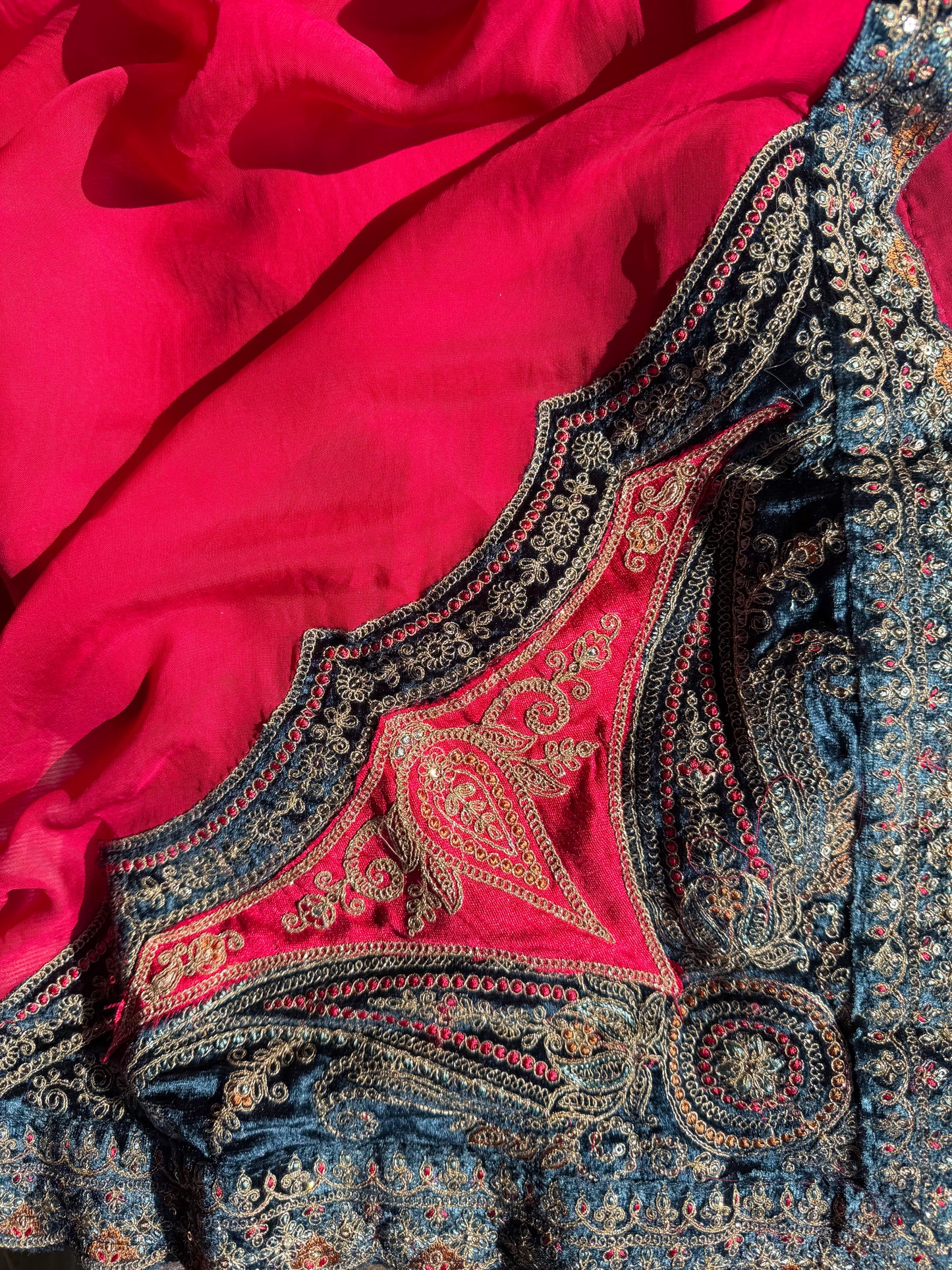 Velvet Marori Aari work suit