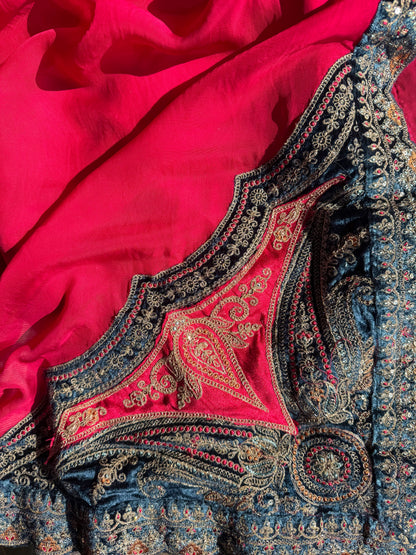 Velvet Marori Aari work suit