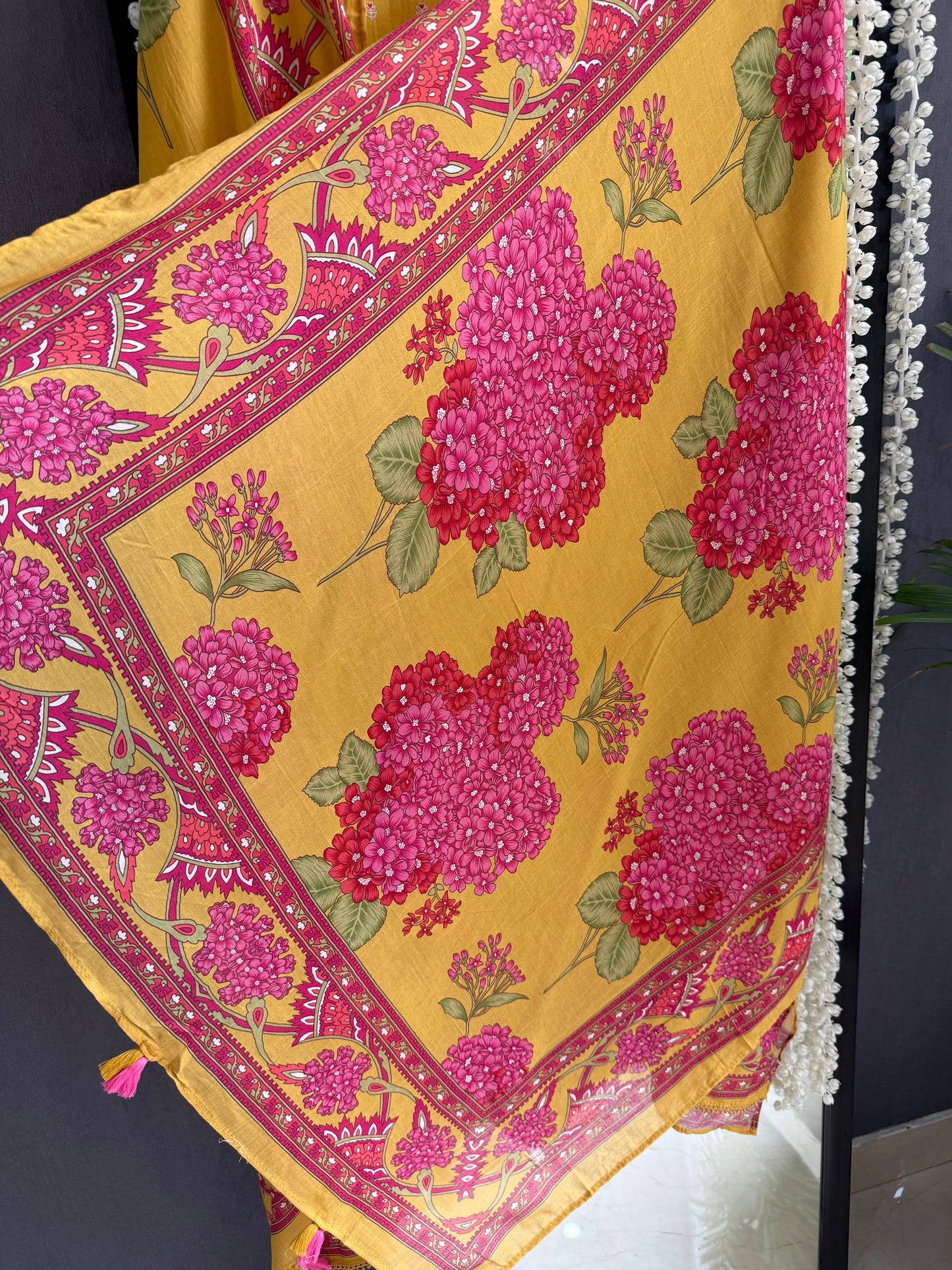 Mulmul cotton bougainvillea suit