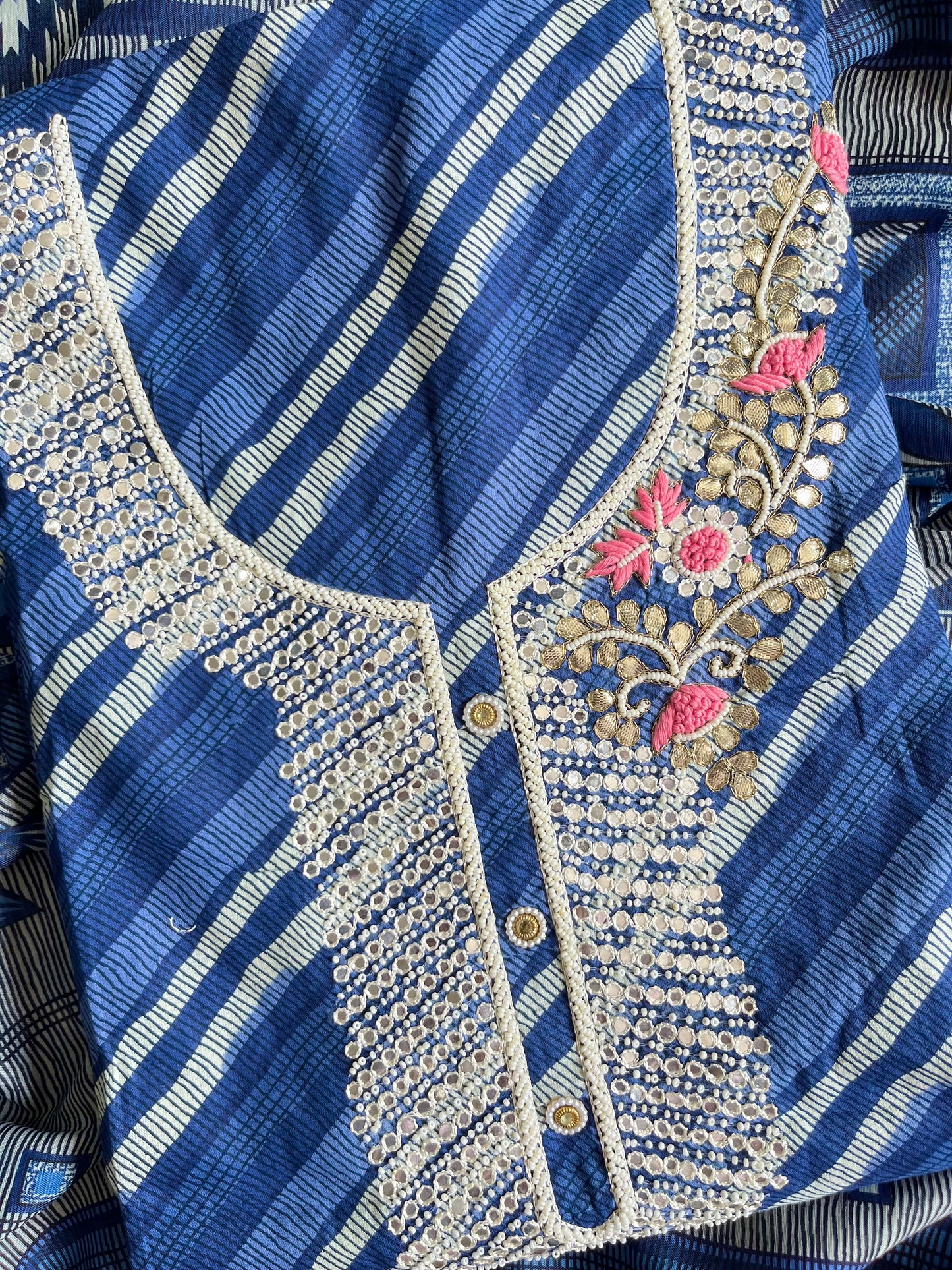 Mulmul cotton handwork suits