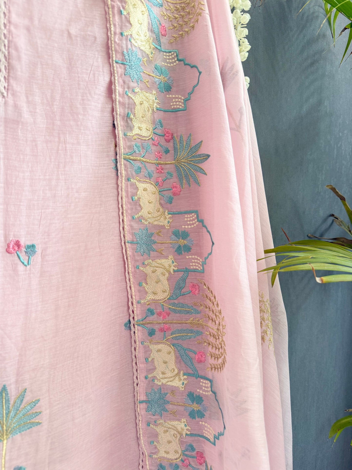 Luxurious Mul chanderi pichwai suit