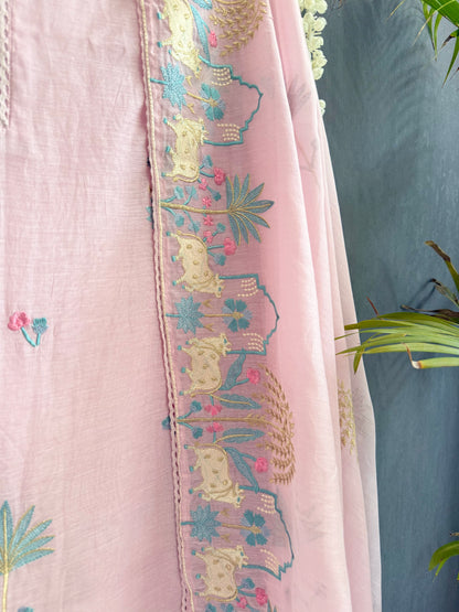 Luxurious Mul chanderi pichwai suit