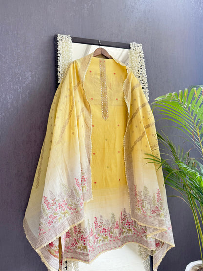 Cotton jamdani deers pinteresty suit