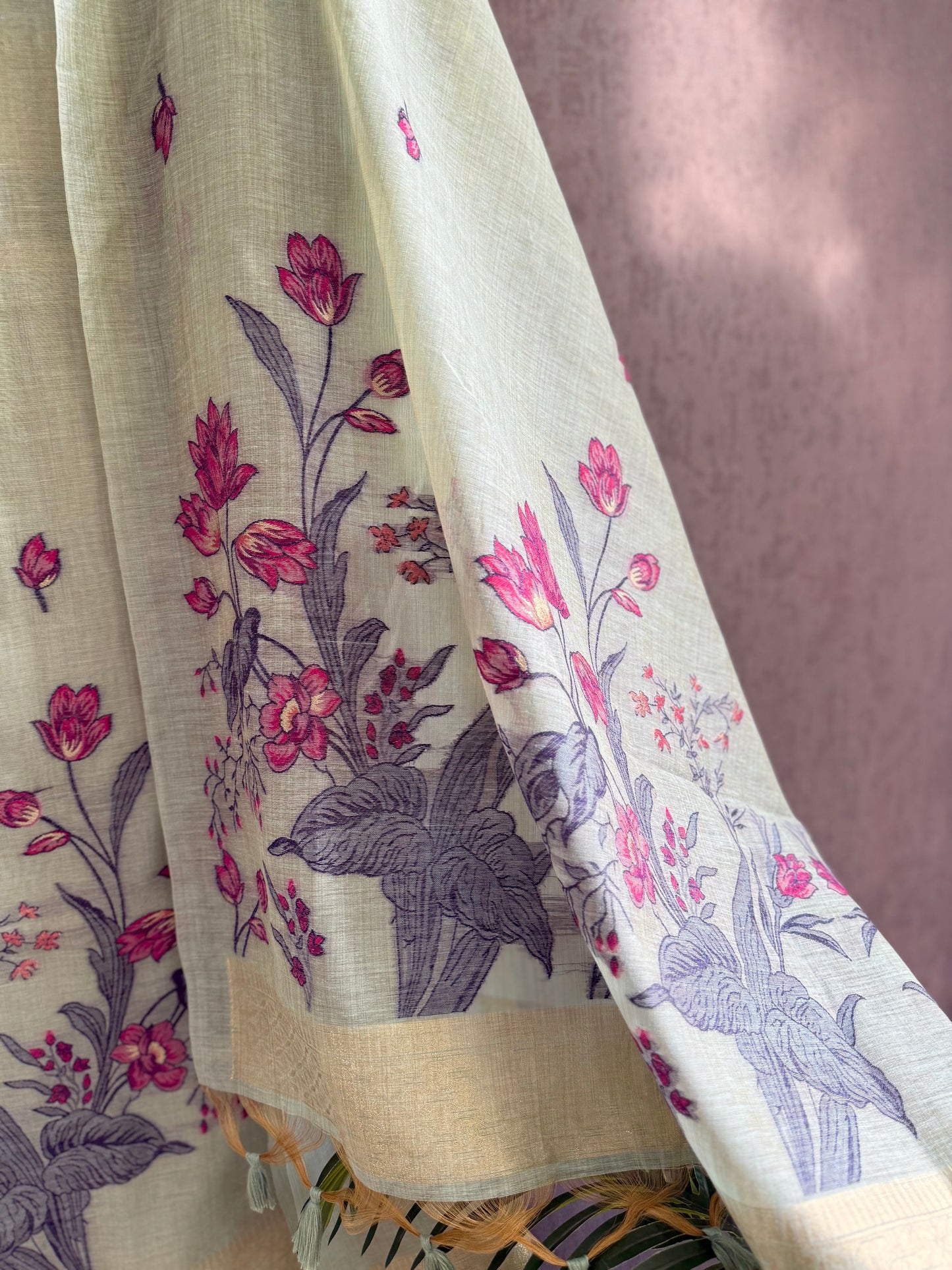 Light Chanderi Jamdani suit