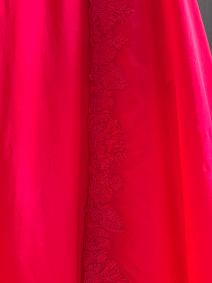 Luxurious aari work organza suit