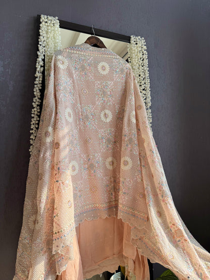 Lucknowi chikankari handwork suit